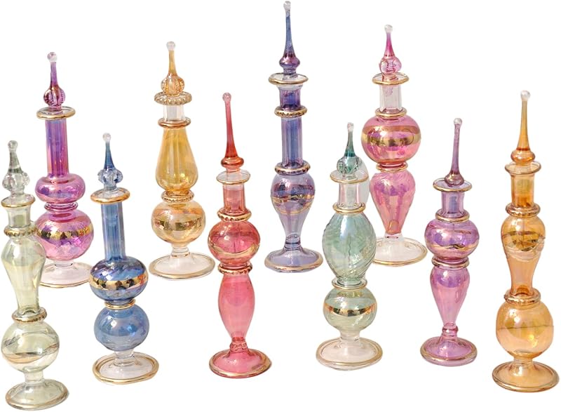Egyptian Perfume Bottles, Perfume Making Kit, Decorative Perfume Bottles, Set of 50 Decorative Bottles, Each 1