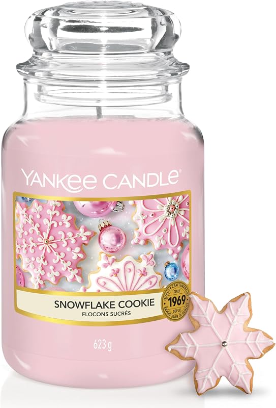 Yankee Candle Scented Jar Candle | Large Size | Sweet Flakes | Up to 150 Hours Burn Time