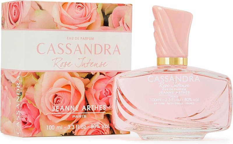 JEANNE ARTHES - Women's Perfume Cassandra Rose Intense - Eau de Parfum - Spray Bottle 100 ml - Made in France 