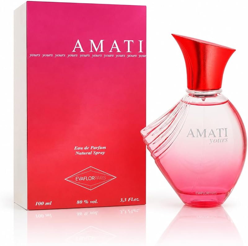 AMATI Yours Eau de Parfum for Women 100 ml – Long-Lasting Fruity Floral Fragrance – Grapefruit, Jasmine & Vani