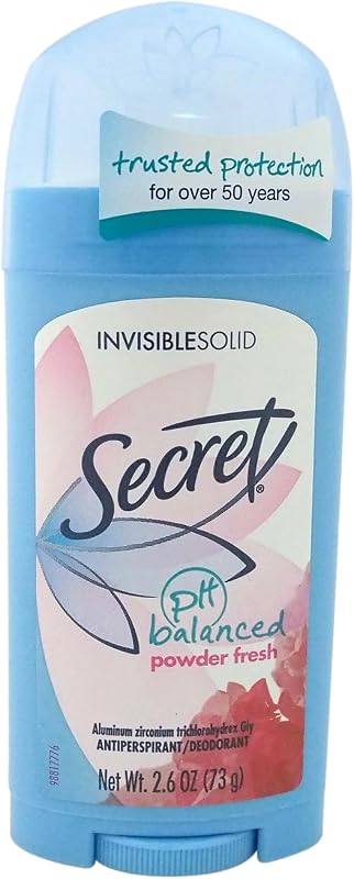 Secret Original Antiperspirant/Deodorant, Invisible Solid, Fresh Powder, 2.6 oz (Pack of 6)