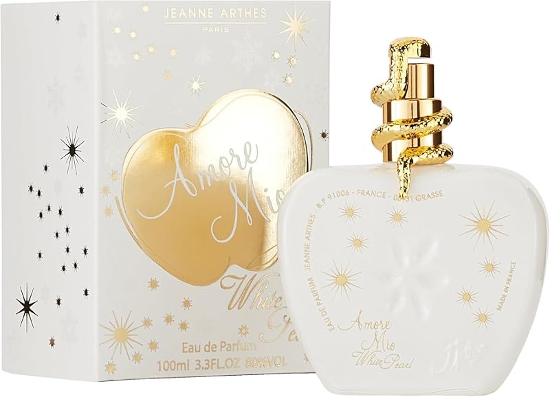 JEANNE ARTHES - Amore Mio White Pearl Eau de Parfum for Women - Oriental - Pink and Vanilla - Made in France i