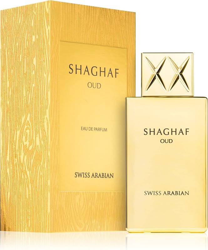 Swiss Arabian Shaghaf Oud Unisex Eau de Parfum 75ML - A blend of luxurious fragrances of Saffron, Oud, Rose, P