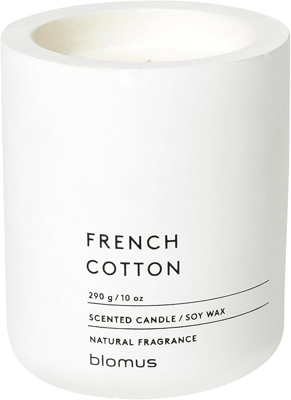 Fraga Scented Candles L Lily White/H 11 cm / Diameter 9 cm / Fragrance: French Cotton
