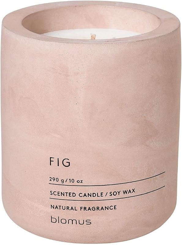 blomus FRAGA Scented Candle, Rose Dust, Concrete, H 11 cm, Ø 9 cm, 65655