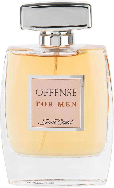 Offense Men's Eau de Parfum 100 ml by Diane Castel/Intense, Woody & Sensual/Long-Lasting Design Bottle