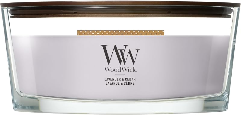 WoodWick | Ellipse Candle | Lavender & Cedar | Great Gift for Women