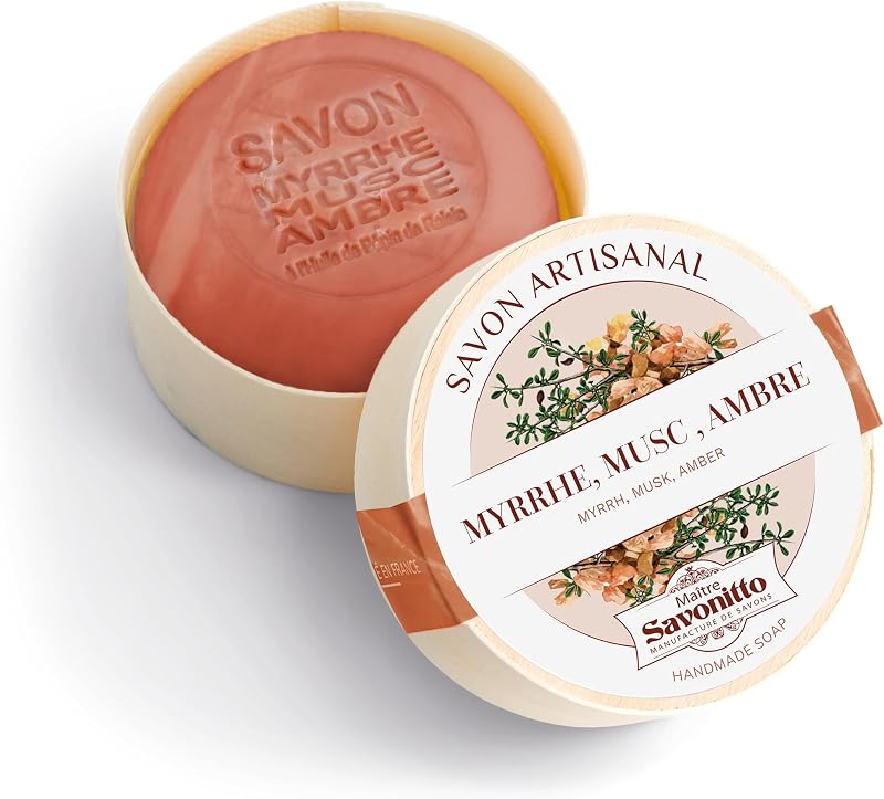 Soap Myrrh Musk and Amber Wooden Box 100 g