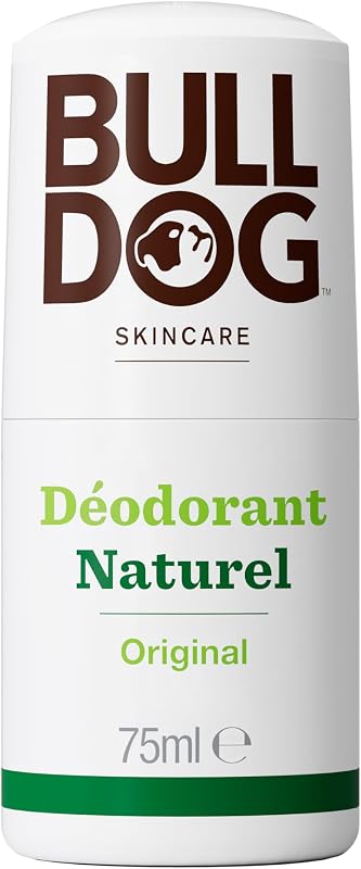 Bulldog Skincare Original Roll-On Deodorant for Men, Herbaceous Aromatic Fragrance, Natural Deodorant for Men,