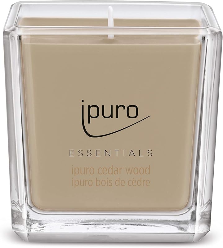 ipuro - Decorative cedar wood - Minimalist and clean scented candles in a glass - Intense with woody and spicy