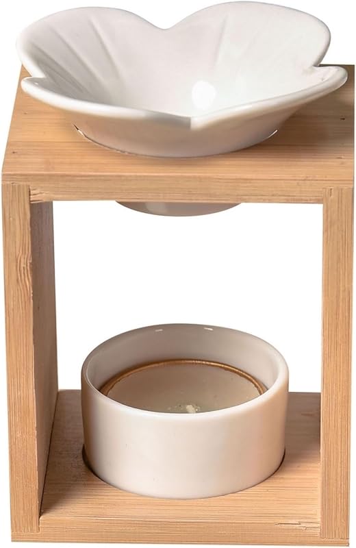 Zen'Arôme - Brûle Parfum Naturéa Plumeria - Brûleur d’Huiles Essentielles, Fondants Parfumés, Carré de Cire Pa