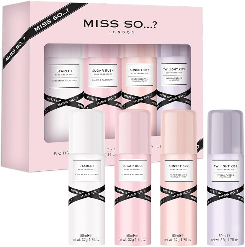 Miss So...? Mini Galore Fragrance Mist Gift Set for Women (4 x 50 ml)