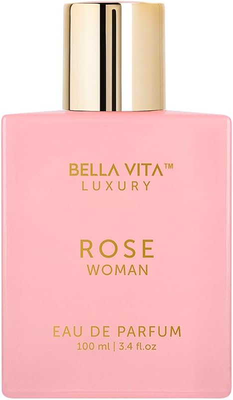 Bellavita Luxury ROSE Eau de Parfum | Fresh, Rose, Musk Scent Profile with Floral Peach, Blackcurrant, Mandari