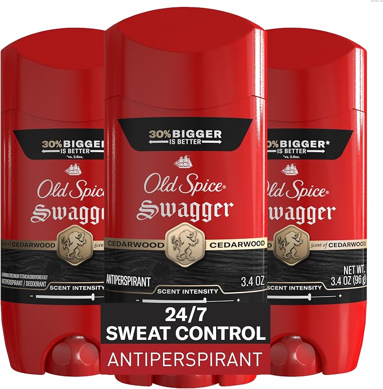 Old Spice Swagger Antiperspirant & Deodorant for Men, Invisible Solid, 3.4 Ounce (Pack of 3)