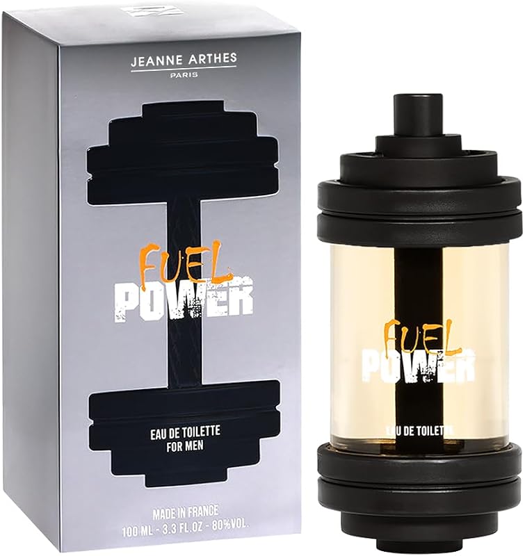 JEANNE ARTHES - Eau de Toilette Men - Fuel Power - Floral and Fresh - Amber & Patchouli - Made in France in Gr