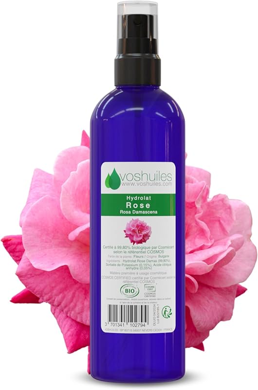 VOSHUILES COSMOS Rose Hydrosol Pure and Natural Floral Water Soothing and Refreshing Floral Fragrance Face and