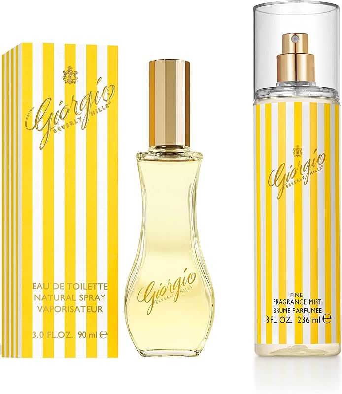 Giorgio Beverly Hills, Duo Eau de Toilette and Fragrance Mist Spray, Floral Scent, Powdered and Intense