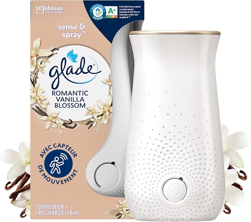Glade Sense and Motion Sensing Diffuser Spray – Infused with Essential Oils – Up to 2 Months Fragrance – Roman