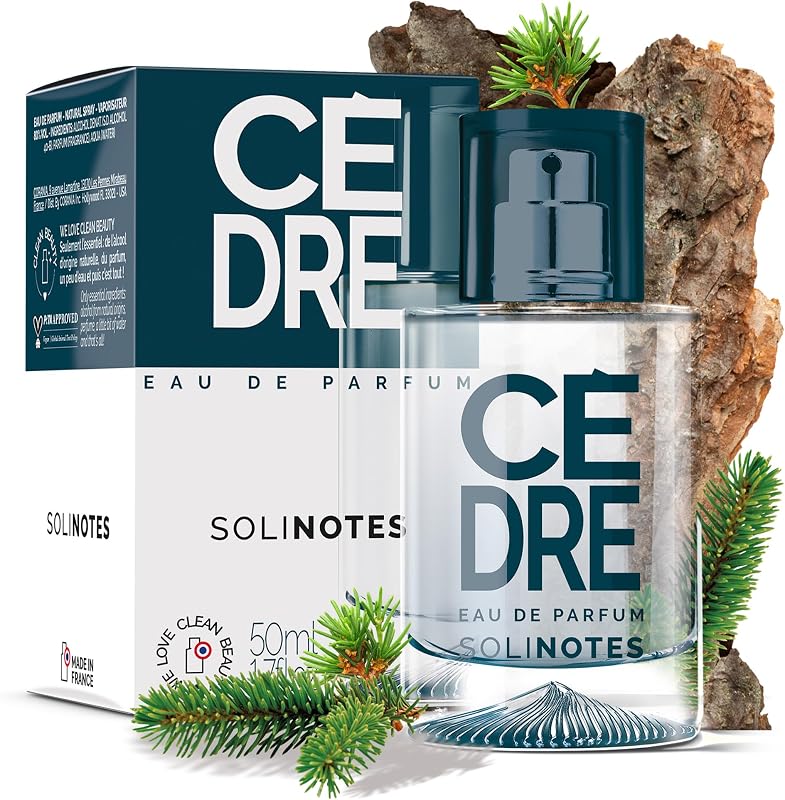 SOLINOTES Cedarwood Men's Perfume - Eau De Parfum | Refined and Soothing Woody Fragrance - Made in France - Ve
