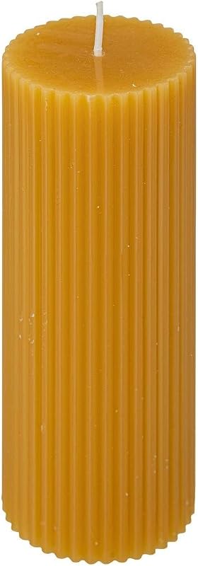 Atmosphera Half Round Cotton Candle Diameter 5 cm Mustard Yellow