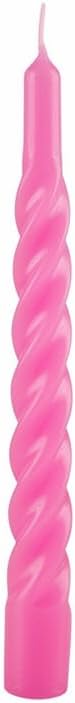Tortillon Lacquered Candles Diameter 2.2 cm Height 21 cm Pack of 3 Fuchsia