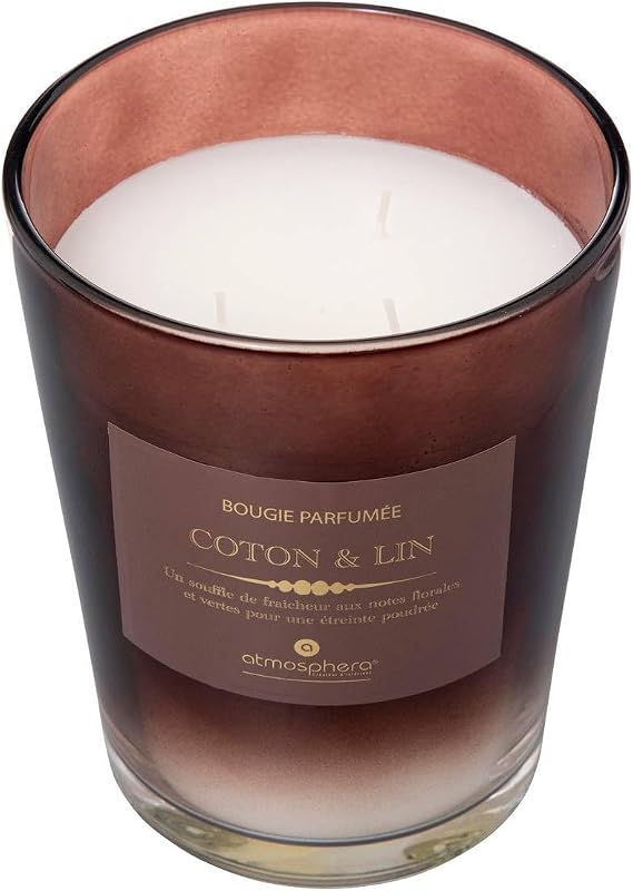 Atmosphera Alma Scented Candle 855 g Cotton and Linen