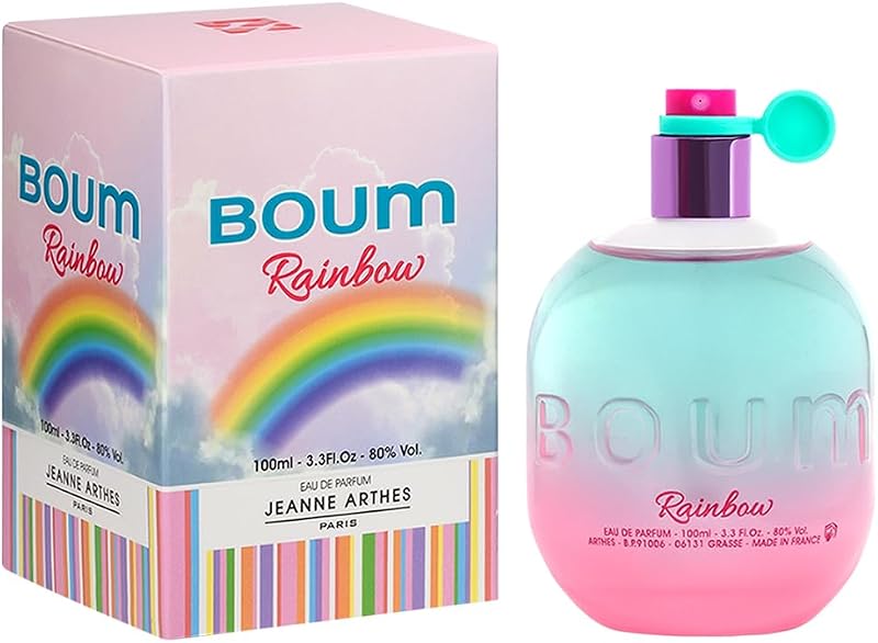 JEANNE ARTHES - Boum Rainbow Eau de Parfum - Floral & Fruity - Musk and Vanilla- Made in France in Grasse - Wo