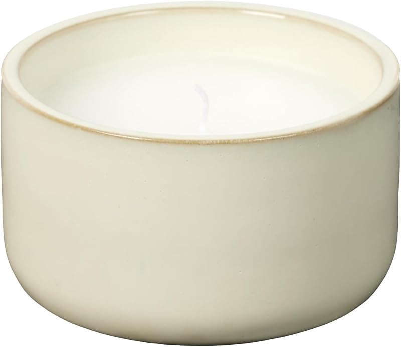 Scented Candle 2% Ceramic Jar White Terra Ginger Wood Scent