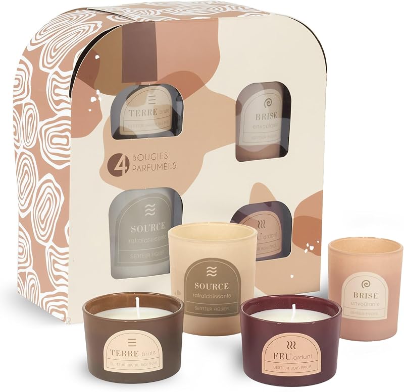 Set of 4 scented candles ELEMENT