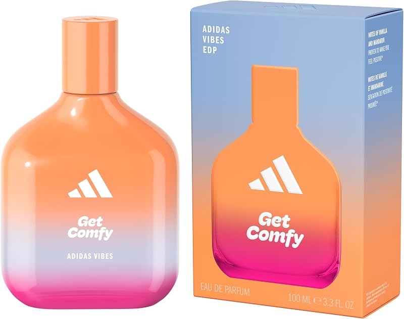 adidas Vibes Get Comfy Unisex Eau de Parfum Long Lasting Fragrance - Vanilla and Mandarin - 100 ml