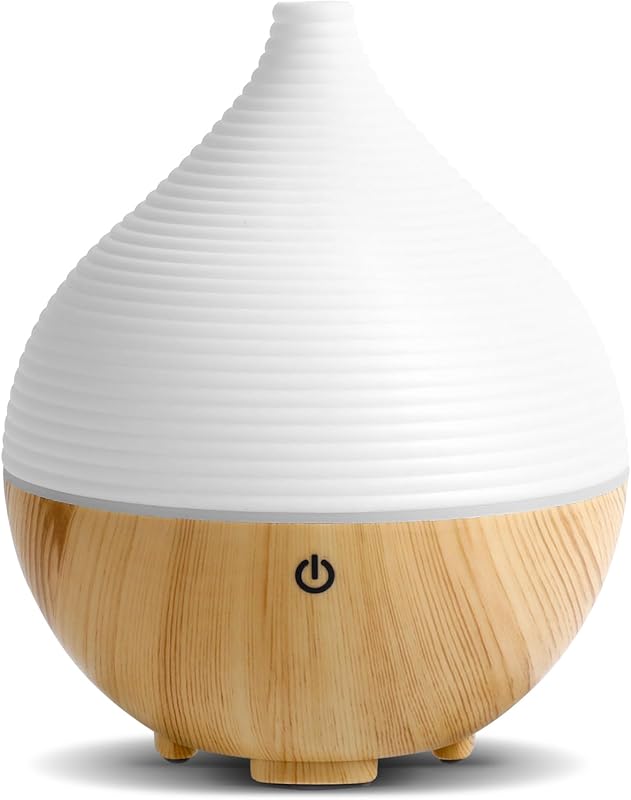 AiQInu Essential Oil Diffuser, 160 ml Ultrasonic Electric Essential Oil Diffuser, 7 Colours LED Air Humidifier