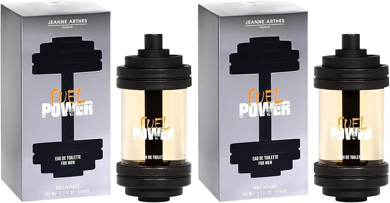 JEANNE ARTHES - Men's Perfume Fuel Power - Eau de Toilette - Spray Bottle 100 ml - Made in France in Grasse (S