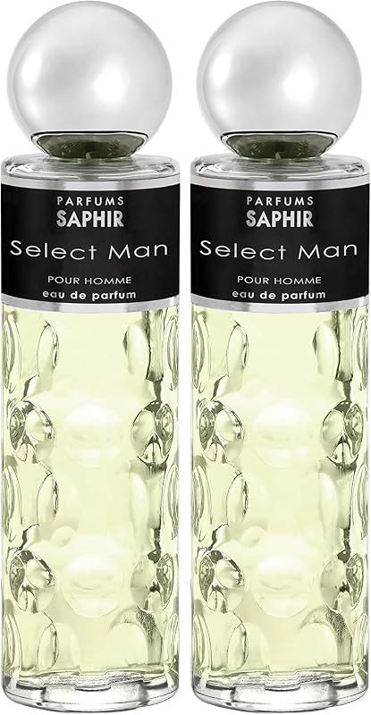 Parfums Saphir Select Man Eau de Parfum Spray for Men 200 ml (Pack of 2)