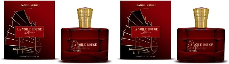 JEANNE ARTHES - Men's Perfume La Voile Rouge Intense - Eau de Parfum - Spray Bottle 100 ml - Made in France in