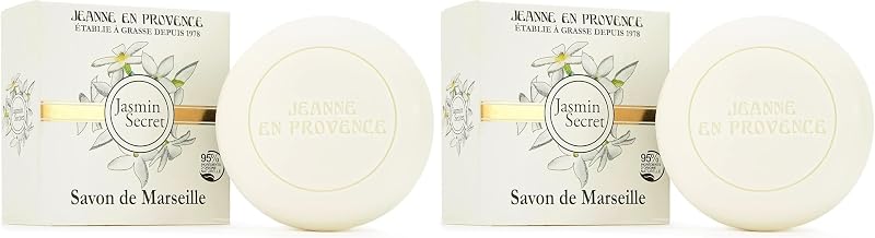 JEANNE EN PROVENCE - Solid Body & Hand Soap - Secret Jasmine Fragrance - Cleans, Softens & Perfumes - Marseill
