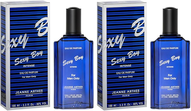 JEANNE ARTHES - Men's Sexy Boy Intense Perfume - Eau de Parfum - Spray Bottle 100 ml - Made in France in Grass