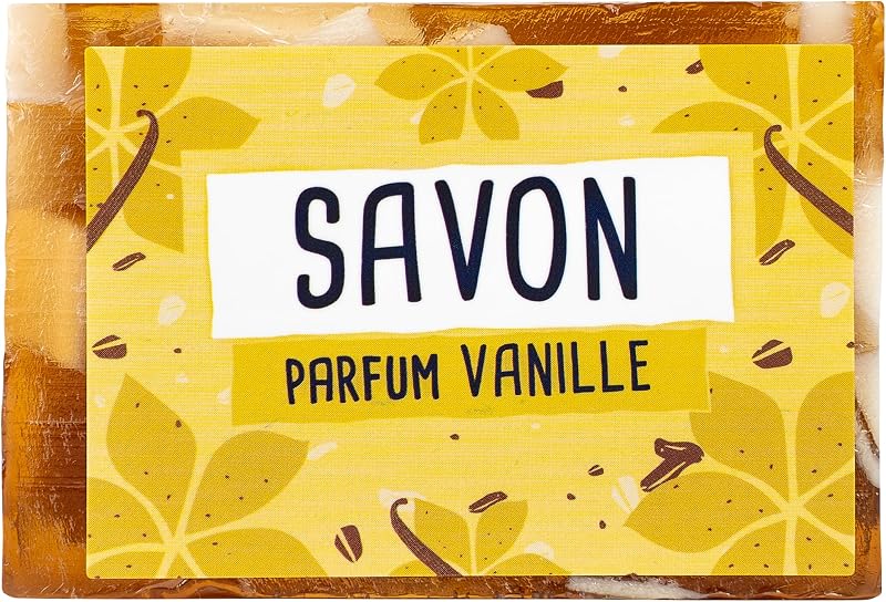Vanilla Scented Solid Slice Soap - Vegetable Glycerine 100g - Suitable for All Skin Types - Gentle Hydration a
