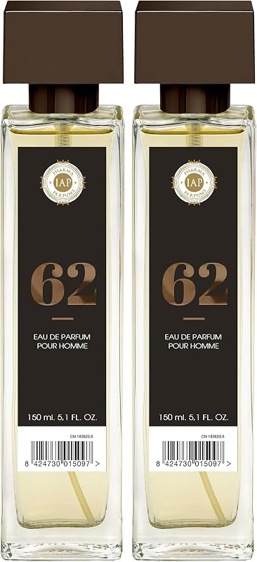 IAP Pharma Parfums Nº 62 Men's Floral Eau de Parfum Spray 150 ml (Pack of 2)