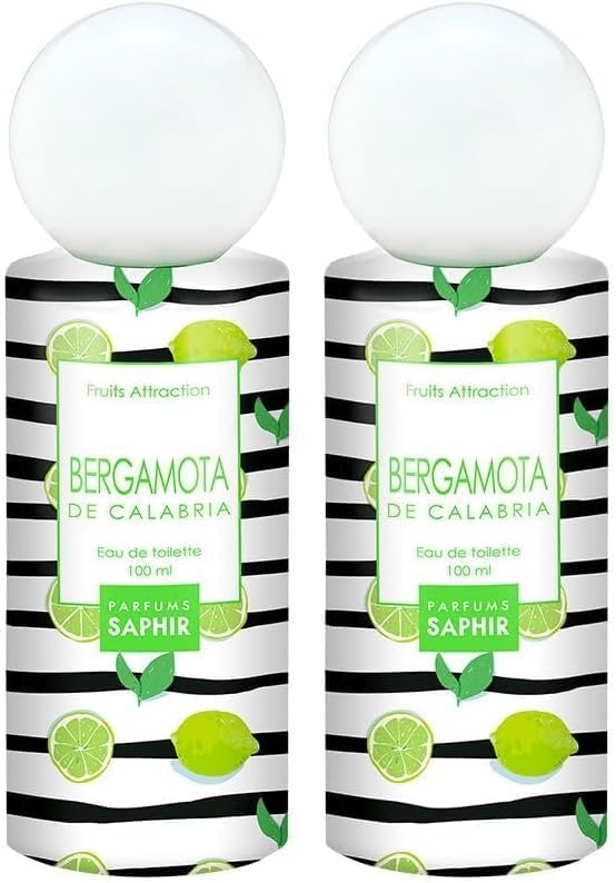 PARFUMS SAPHIR Attraction Bergamot Women's Eau de Parfum Spray 100 ml (Pack of 2)
