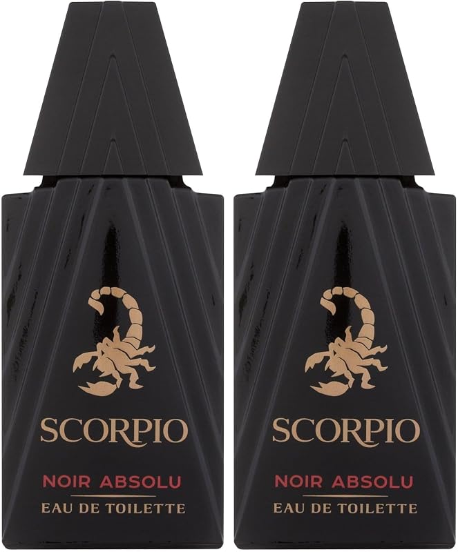 Scorpio - Eau de Toilette for Men - Collection Noir Absolute - 75 ml (Pack of 2)