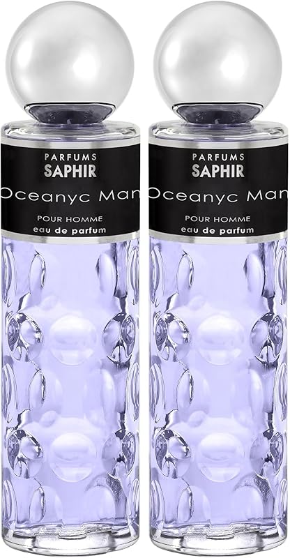 Parfums Saphir Oceanyc Man - Eau de Parfum Spray for Men - 200 ml (Pack of 2)