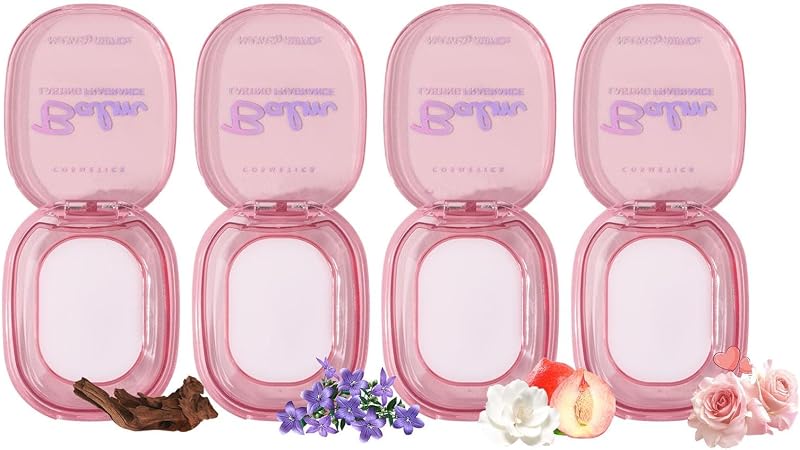 4 pièces de parfum solide, parfum de poche portable pour utilisation de voyage, appliquer topiquement pour un 