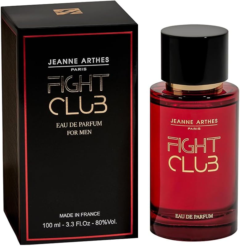 JEANNE ARTHES - Men's Perfume - Fight Club - Eau de Parfum - Spray Bottle 100 ml - Sandalwood & Vanilla - Made