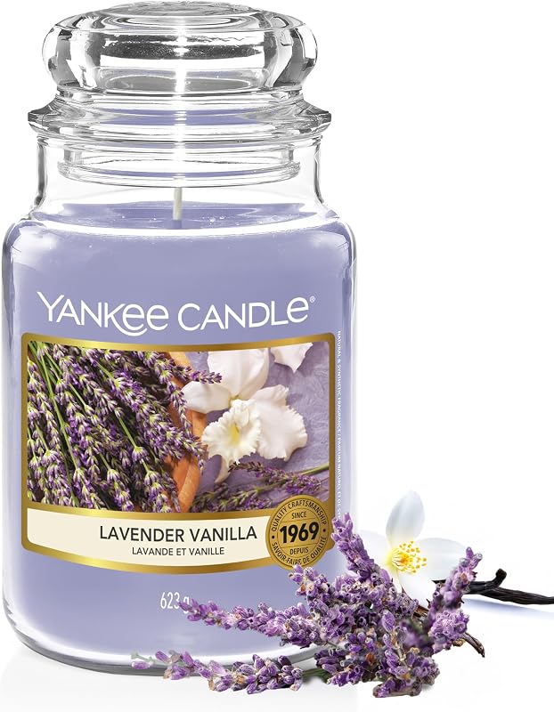 Yankee Candle Scented Candle | Lavender & Vanilla Large Jar Candle | Long Burning Candles: Up to 150 Hours | P