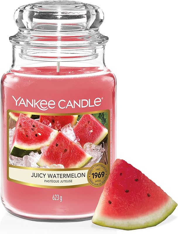 Yankee Candle Scented Candle | Juicy Watermelon Large Jar Candle | Long Burning Candles: Up to 150 Hours | Per