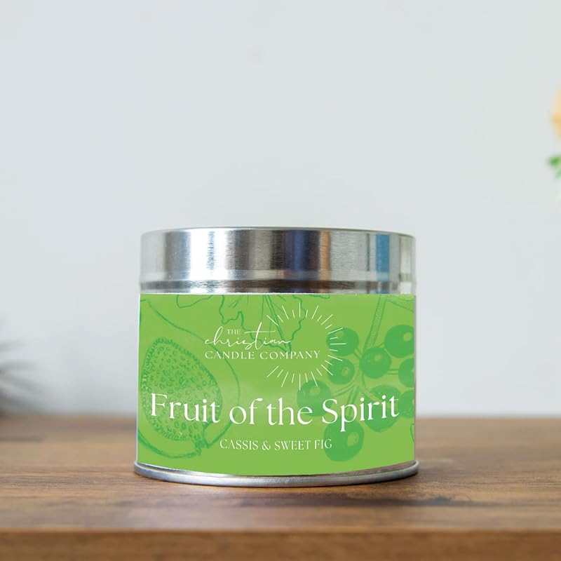The Christian Candle Company - Fruit of the Spirit - Blackcurrant and Fig Candle in a Tin