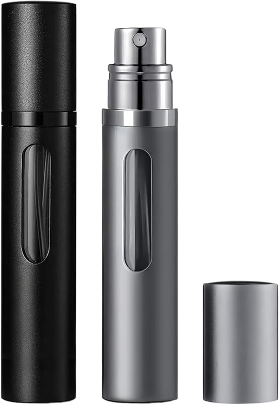 2 x 10ml Travel Perfume Spray Bottle | Refillable Perfume Bottle and Travel Size Easy to Fill Perfume Bottle f