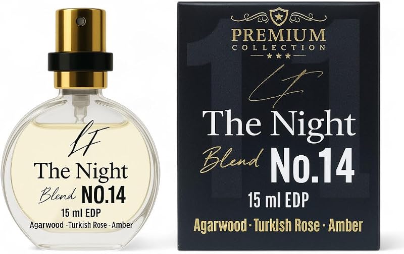 LIVFRAGRANCE Mix No.14 The Night | Eau de Parfum 15ml | Oud, Turkish Rose & Amber Fragrance | Unisex Luxury Ni