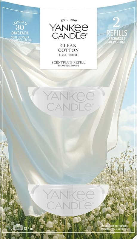 Yankee Candle Scent Plug Fragrance Refill | Clean Linen | For Small to Medium Spaces | Long Lasting Fragrance