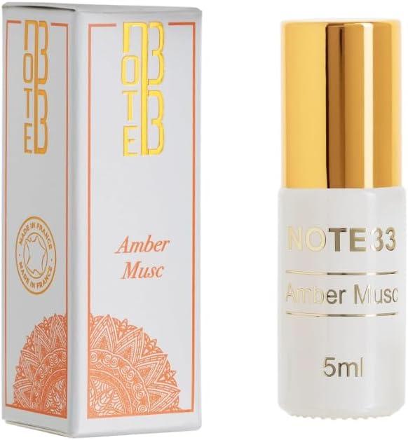 Note 33 - Mini Perfume Amber Musk Roll-On, Unisex Perfume Without Alcohol, 100% IFR, Gift Idea, Travel Bottle